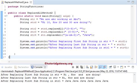java replaceall|Java String replaceAll () .